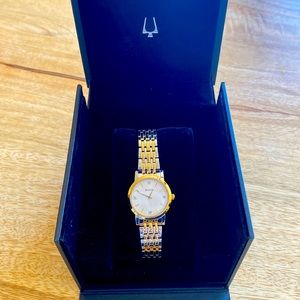 Gold designer Bulova watch